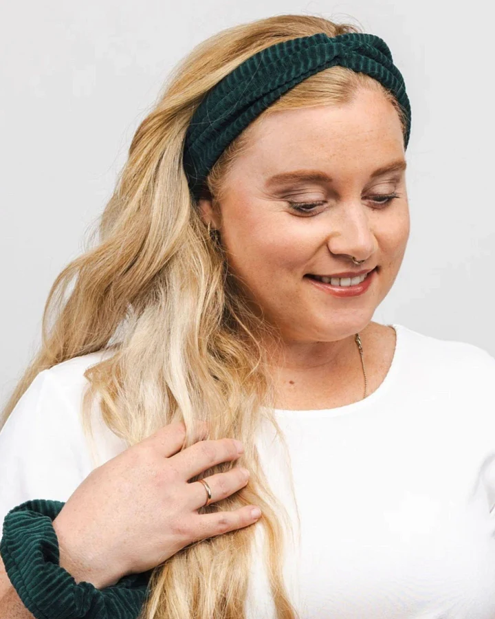 Haarband Bio Samt Rippe