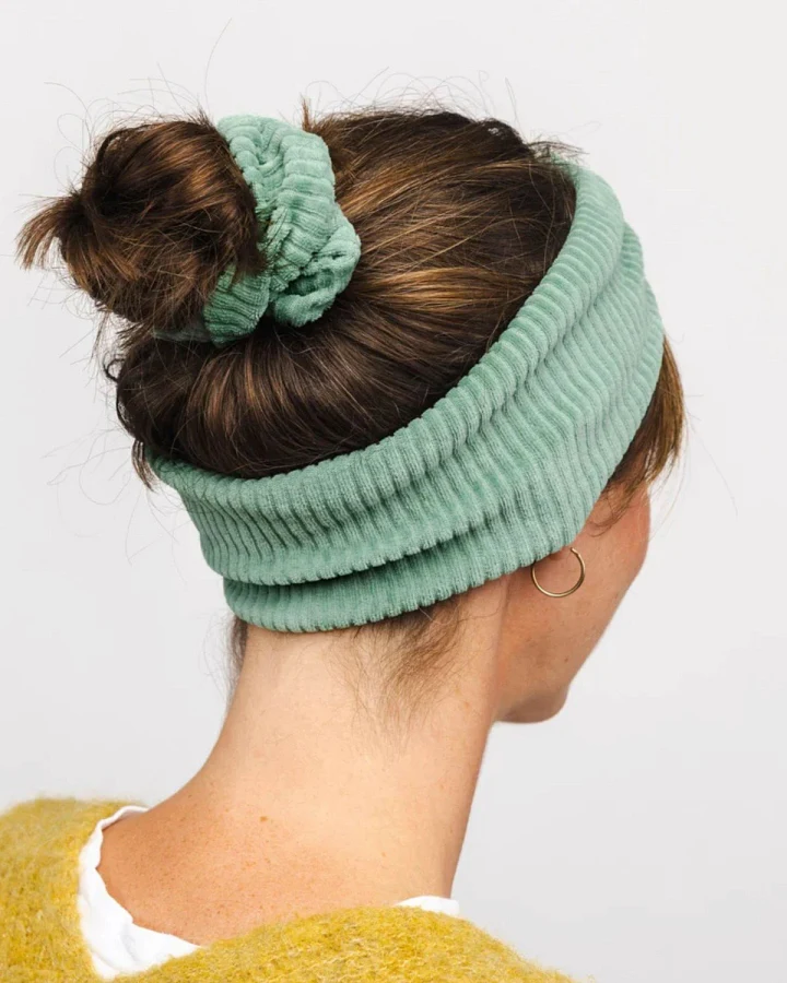 Scrunchie Bio Samt Rippe