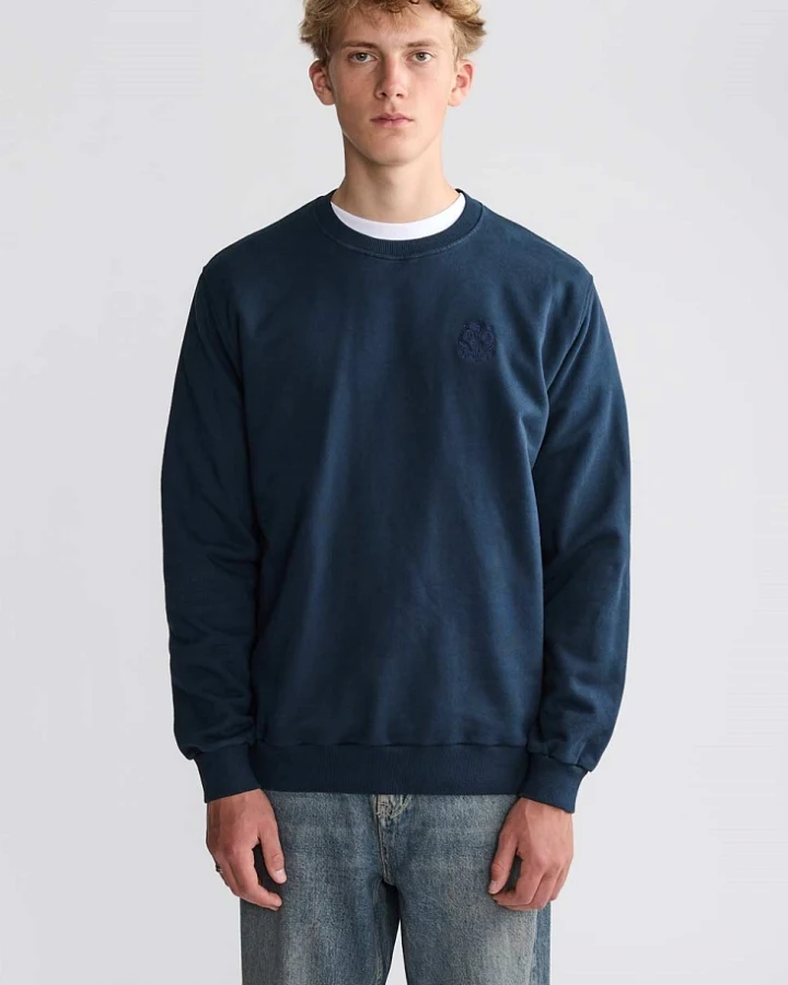 Yahmo Herren vegan Sweatshirt Egon Petrol