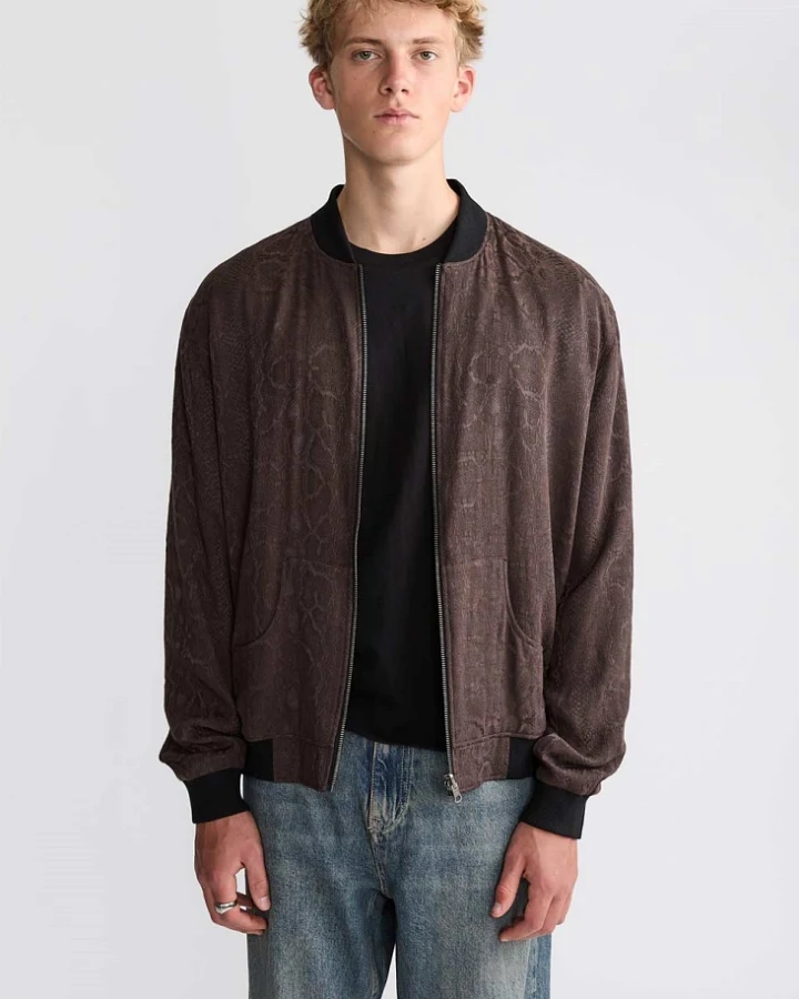Yahmo Herren vegan Jacke Bomber Reversible Laslo Cobra/Schwarz