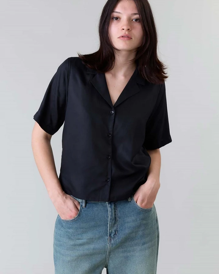 Yahmo Damen vegan Shirt Elfie Schwarz