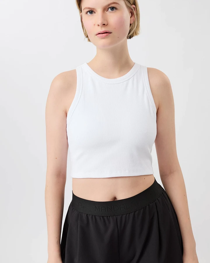 MANDALA Damen vegan Top Athleisure Weiß