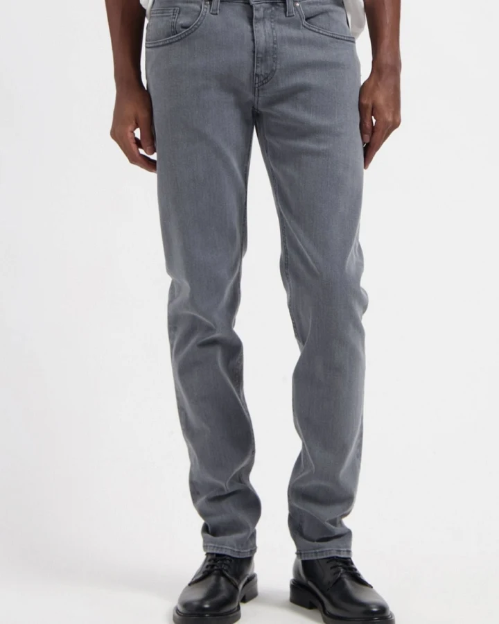 MUD Jeans Herren vegan Jeans Low Tapered Dunn Hellgrau
