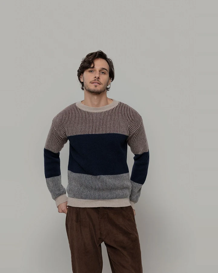 Wollpullover Iacopo Blau