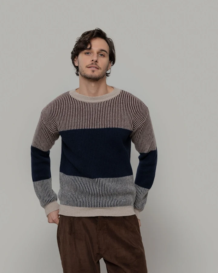 Wollpullover Iacopo Blau