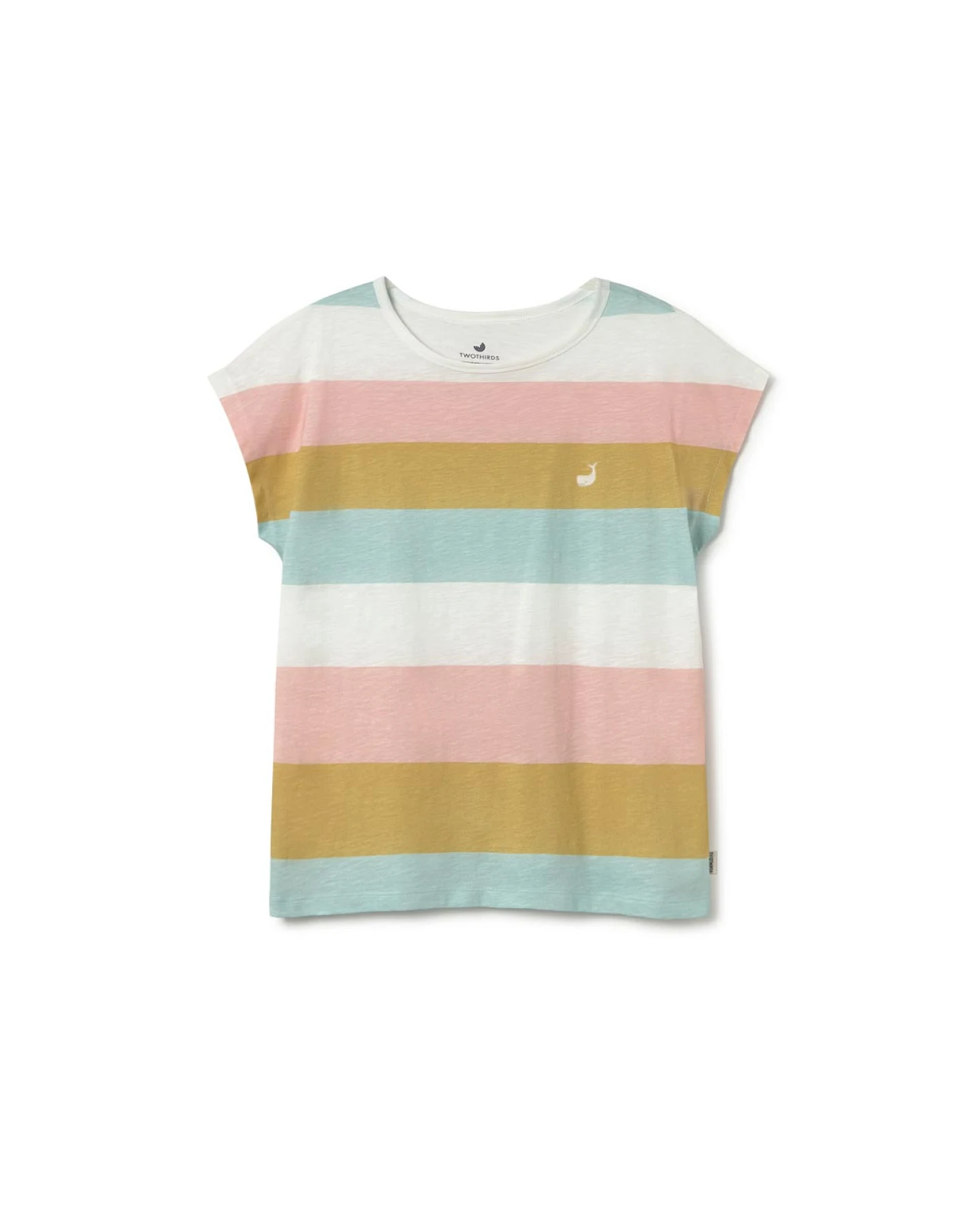 TWOTHIRDS Damen vegan T-Shirt Saladeta Mixed Stripes – Ansicht 2