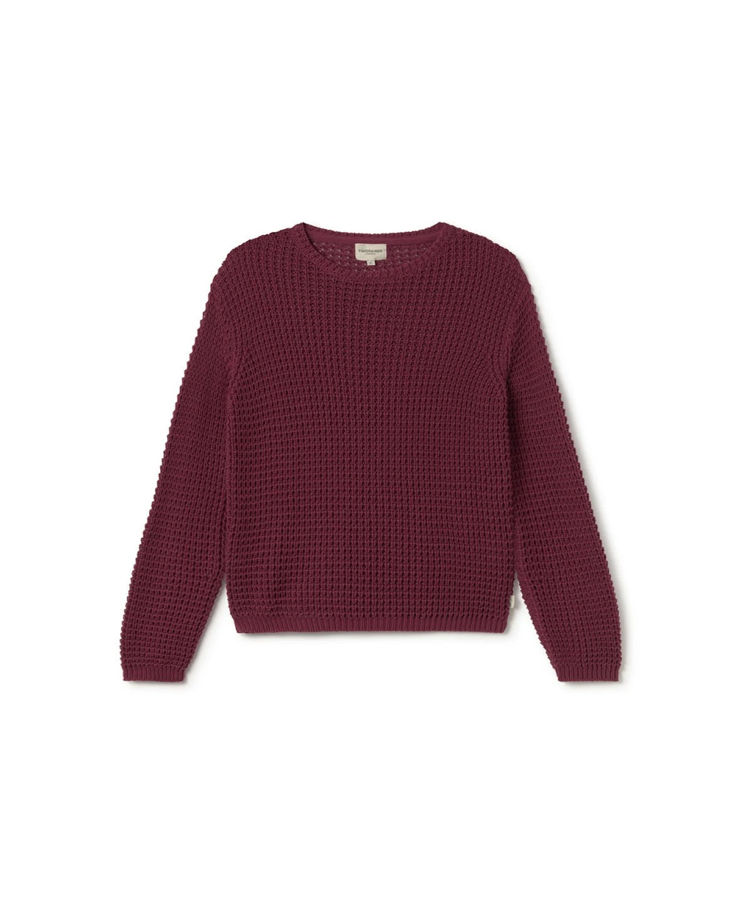 TWOTHIRDS Damen vegan Pullover Teresa Dark Cranberry – Ansicht 2