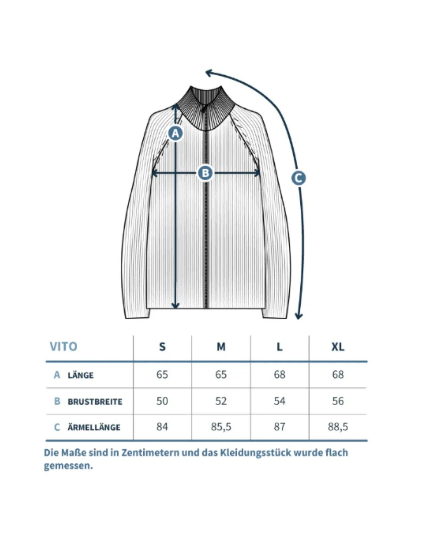 Wollcardigan Vito Blau – Ansicht 3