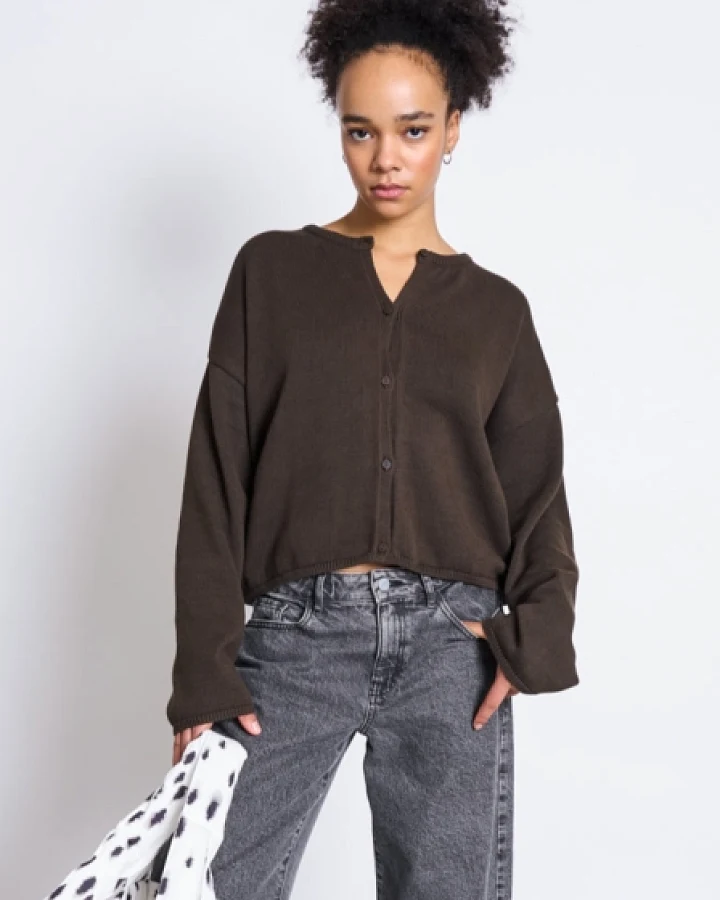JAN 'N JUNE Damen vegan Strickjacke Asas Light Mud