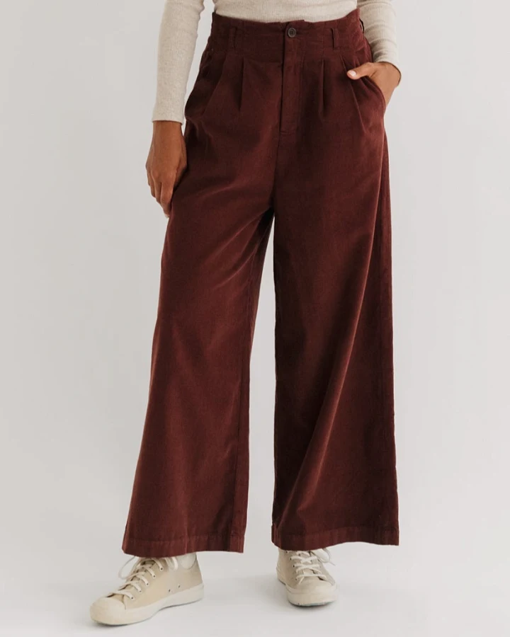 TWOTHIRDS Damen vegan Hose Balcarrick Russet Brown