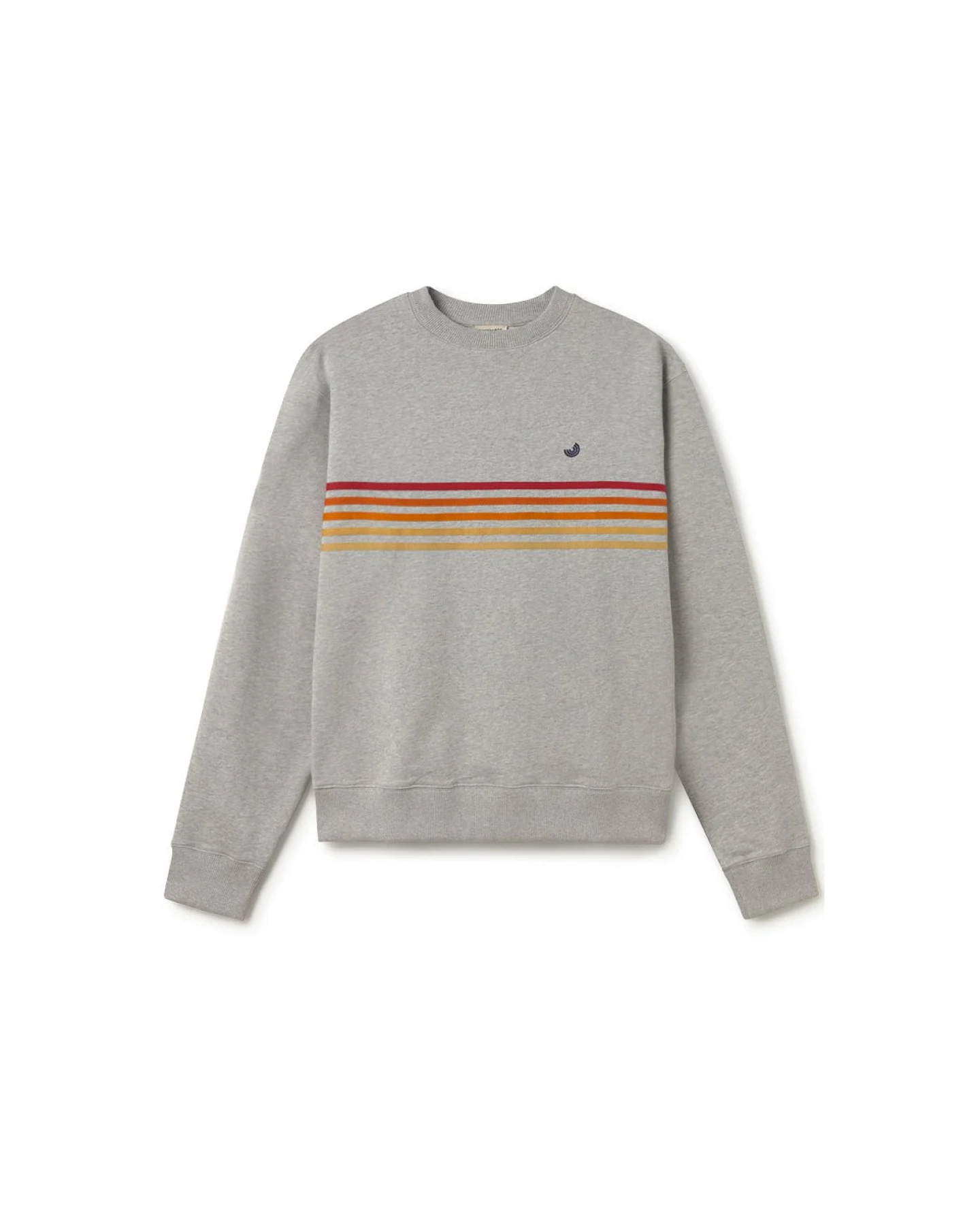 TWOTHIRDS Herren vegan Sweatshirt O Rostro Mid Grey Marl – Ansicht 2