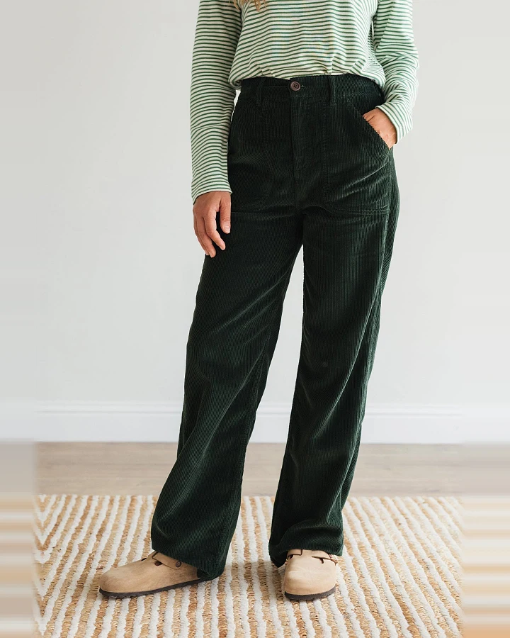 TWOTHIRDS Damen vegan Hose Banna Dunkelgrün