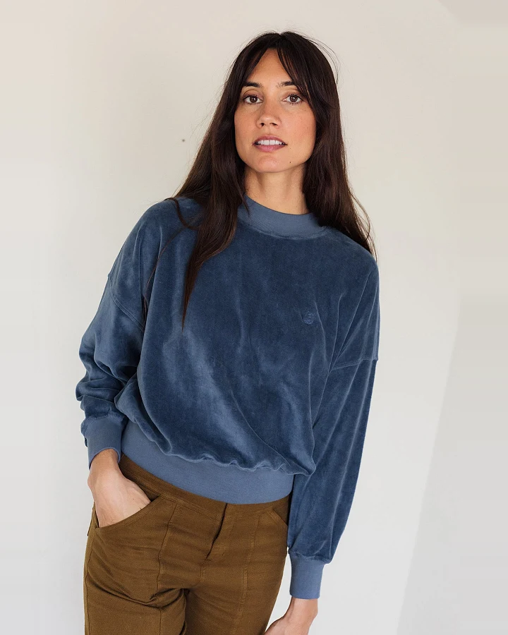 TWOTHIRDS Damen vegan Sweatshirt Binz Blau