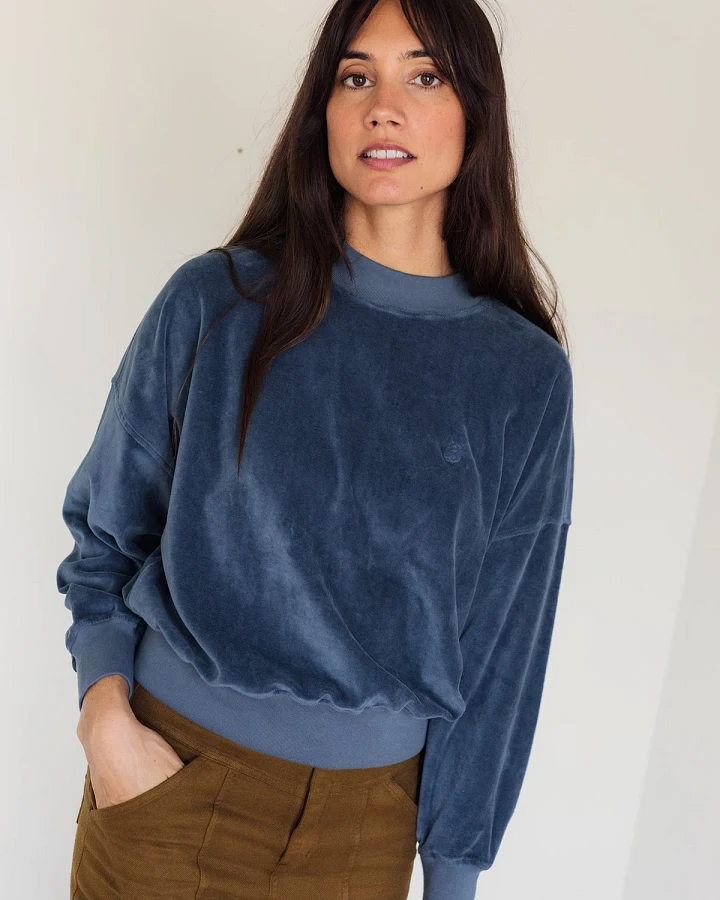 TWOTHIRDS Damen vegan Sweatshirt Binz Blau