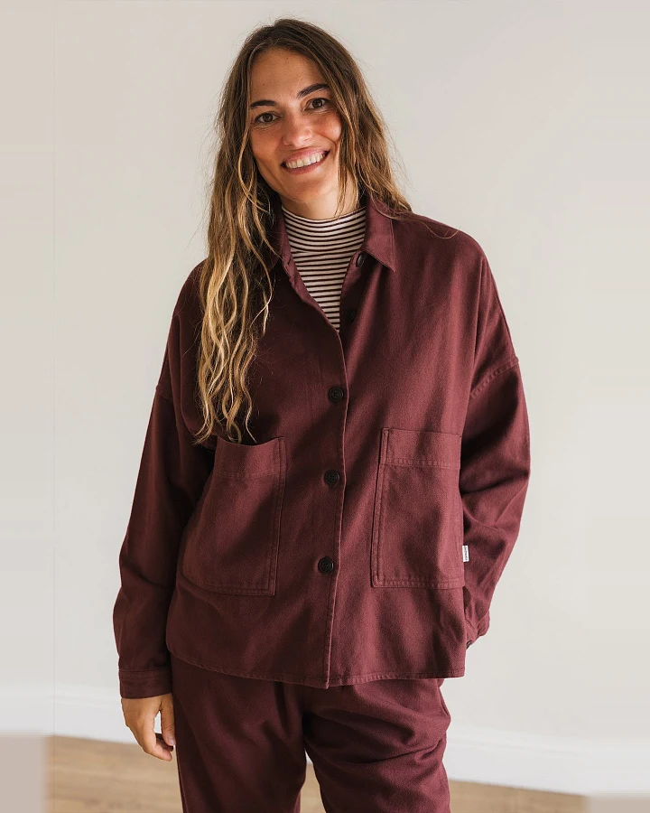 TWOTHIRDS Damen vegan Überhemd Senja Russet Braun