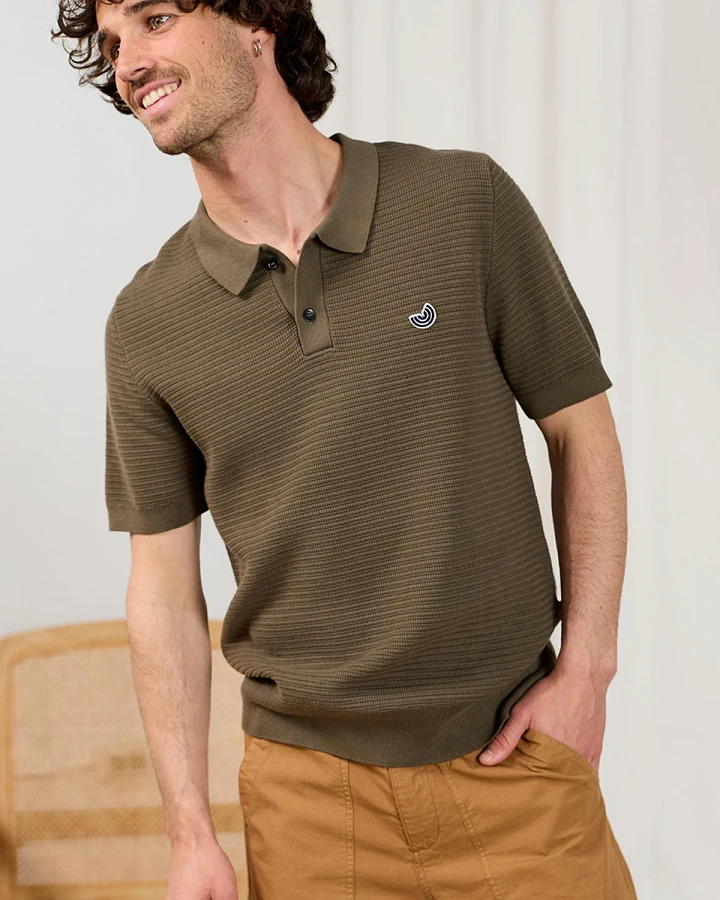 TWOTHIRDS Herren vegan Polohemd Coetivy Khaki