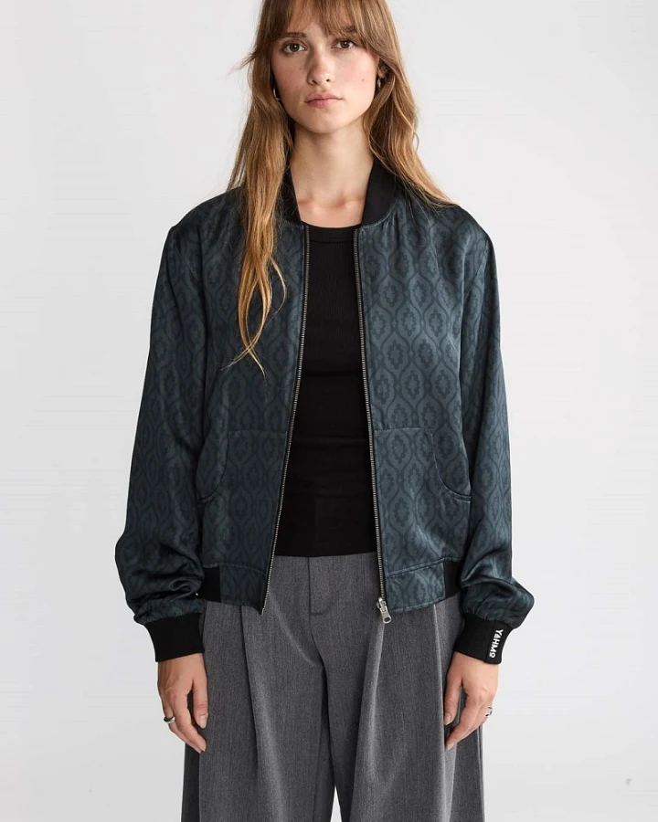 Yahmo Damen vegan Jacke Bomber Reversible Ruth Opal/Schwarz