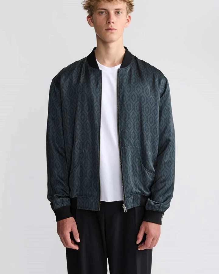Yahmo Herren vegan Jacke Bomber Reversible Laslo Opal/Blue