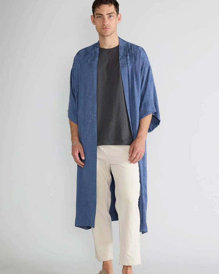 Yahmo Herren vegan Kimono Kalle Zen Indigo
