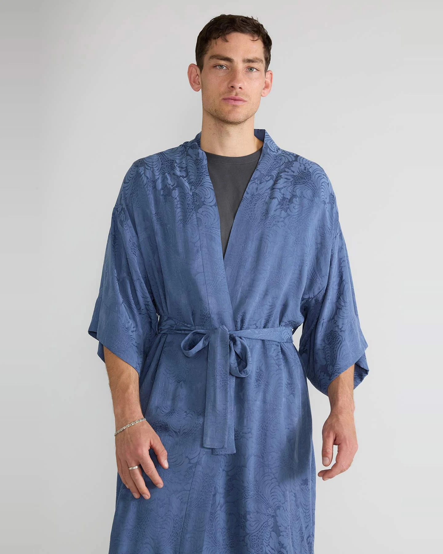 Yahmo Herren vegan Kimono Kalle Zen Indigo – Ansicht 2