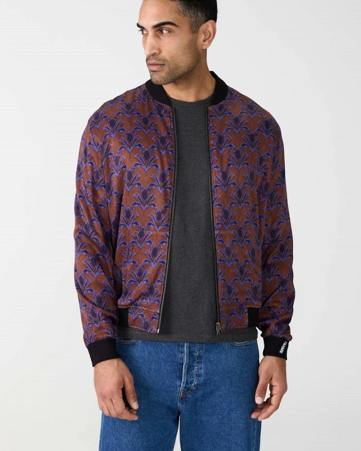 Yahmo Herren vegan Jacke Bomber Reversible Laslo Moka/Navy
