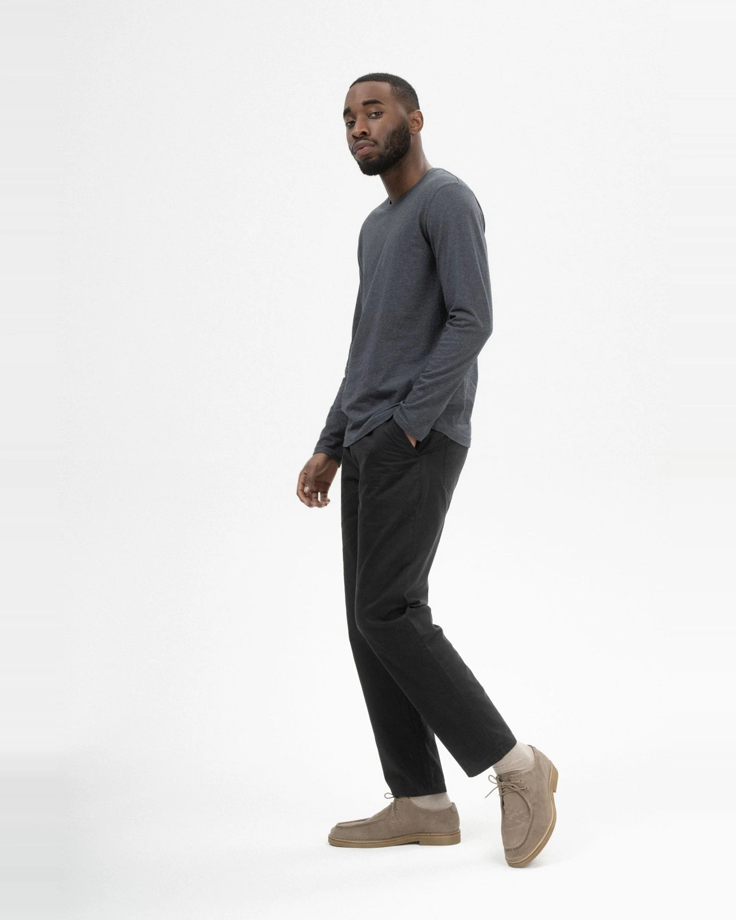 Longsleeve Jerin Basic Grau – Ansicht 3