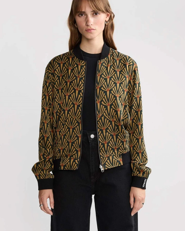 Yahmo Damen vegan Jacke Bomber Reversible Ruth Artdeco/Schwarz