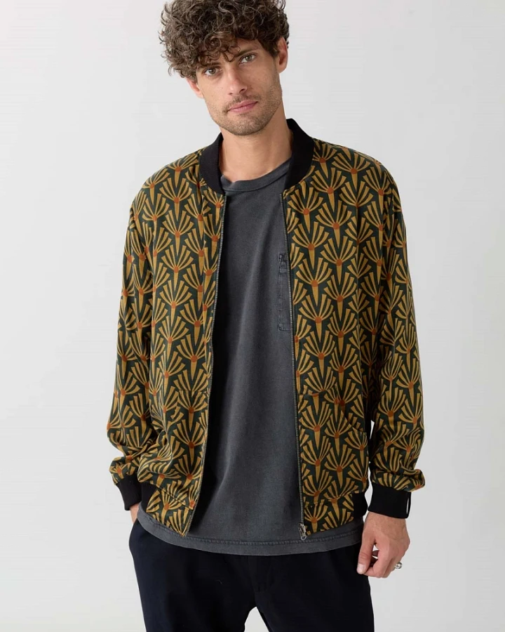 Yahmo Herren vegan Jacke Bomber Reversible Laslo Artdeco/Schwarz