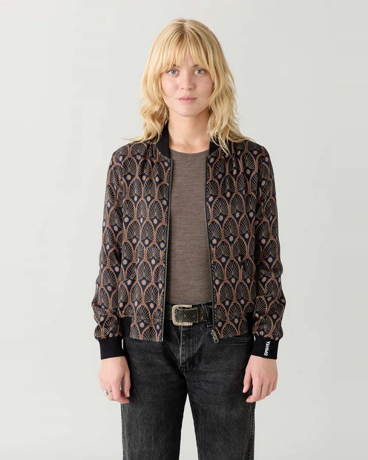 Yahmo Damen vegan Jacke Bomber Reversible Ruth Metropolis/Blue