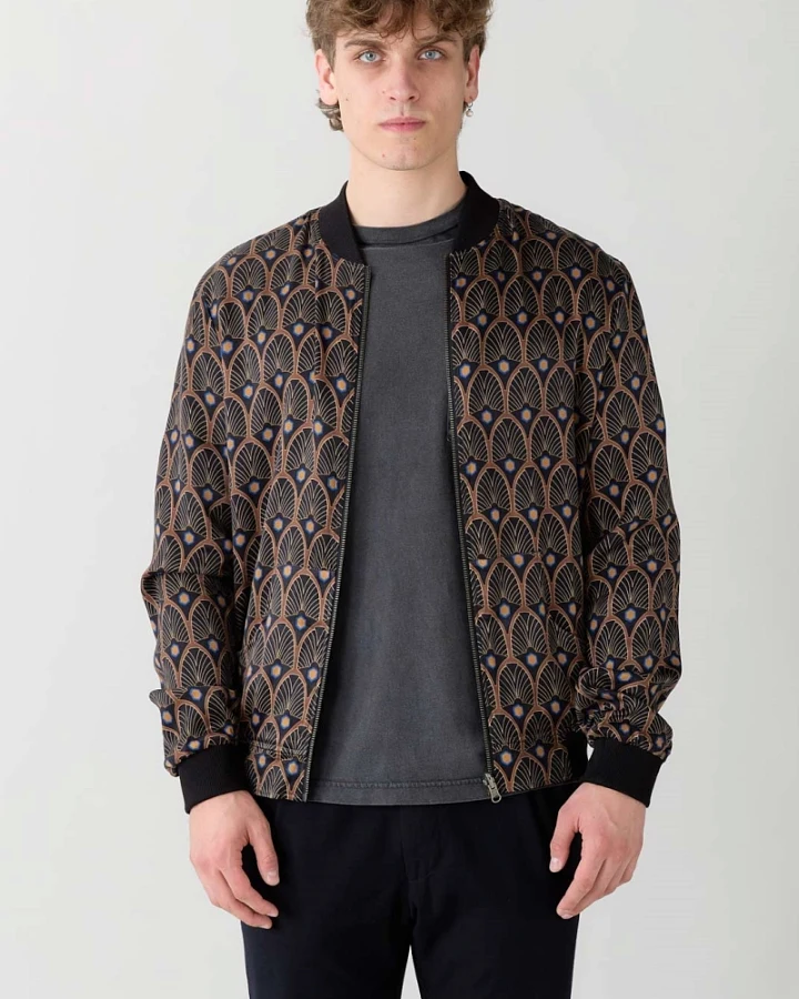 Yahmo Herren vegan Jacke Bomber Reversible Laslo Metropolis/Blue