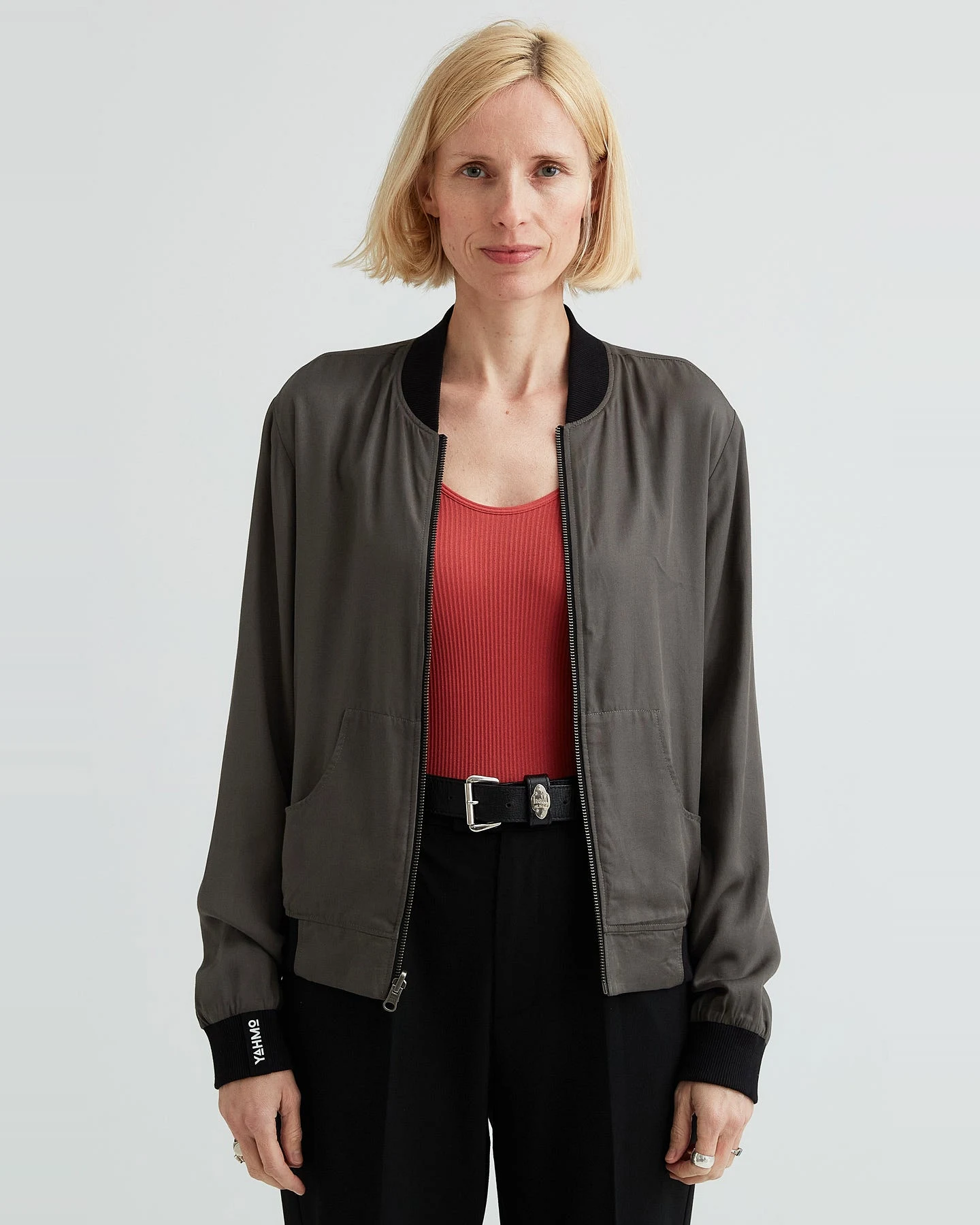 Yahmo Damen vegan Bomberjacke Ruth Reversible Nostalgia/Pine – Ansicht 2
