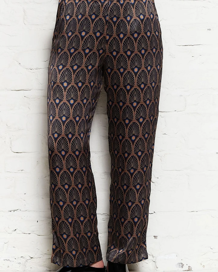Yahmo Damen vegan Hose Hilde Metropolis Schwarz/Braun
