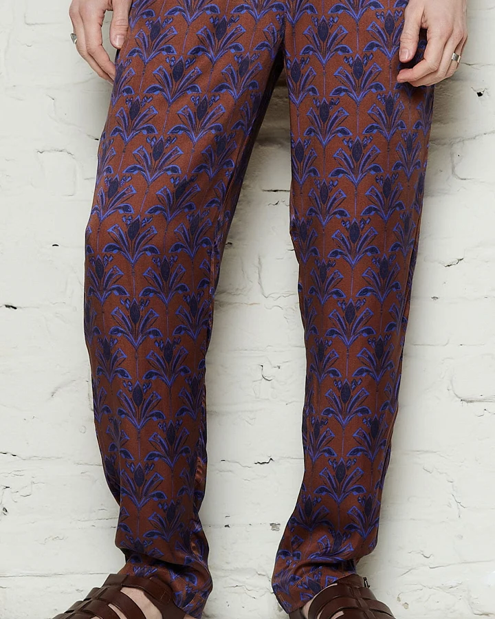 Yahmo Herren vegan Hose Walter Moka Lila/Braun