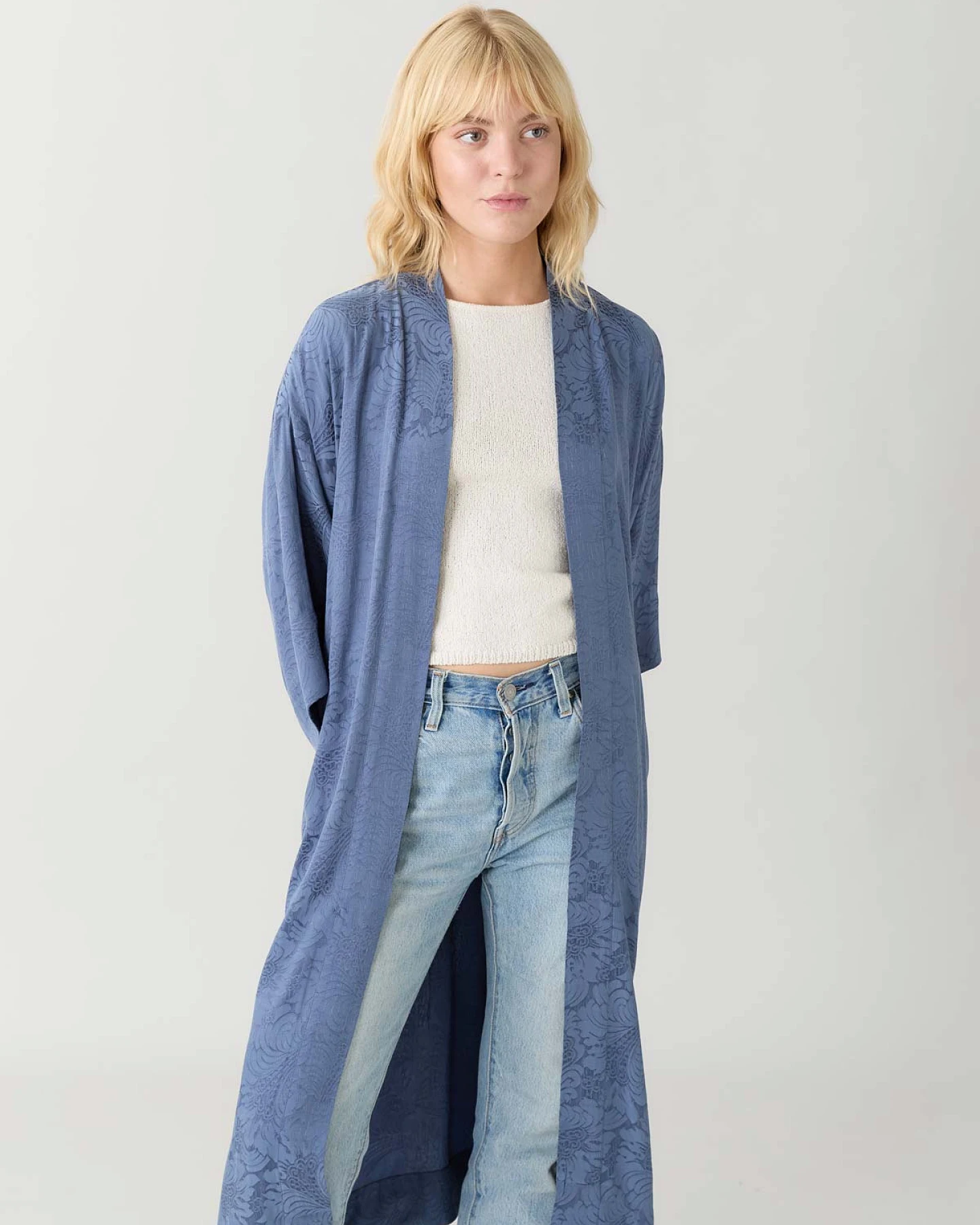 Yahmo Damen vegan Kimono Liese Zen Indigo – Ansicht 2