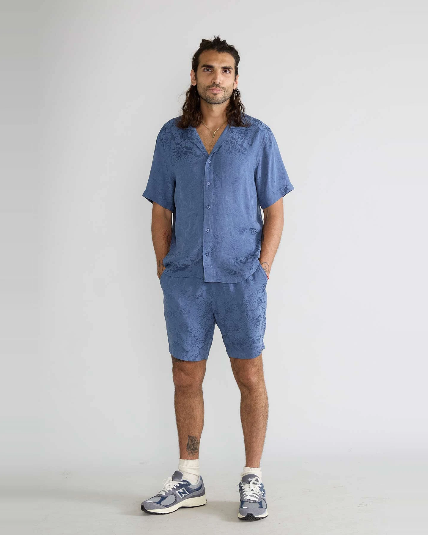 Yahmo Herren vegan Hemd Muck Zen Indigo – Ansicht 2