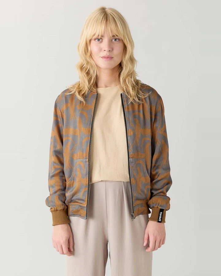 Yahmo Damen vegan Jacke Bomber Reversible Ruth Nouveau/Pine