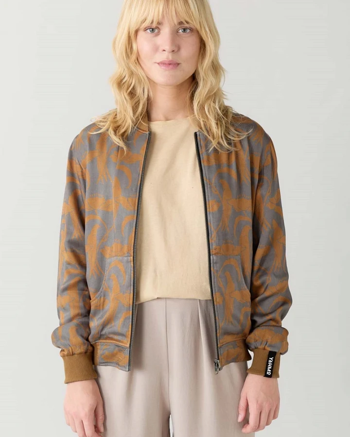 Yahmo Damen vegan Jacke Bomber Reversible Ruth Nouveau/Pine