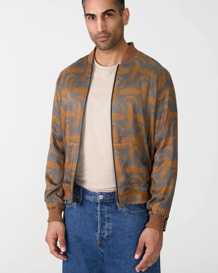 Yahmo Herren vegan Jacke Bomber Reversible Laslo Nouveau/Pine