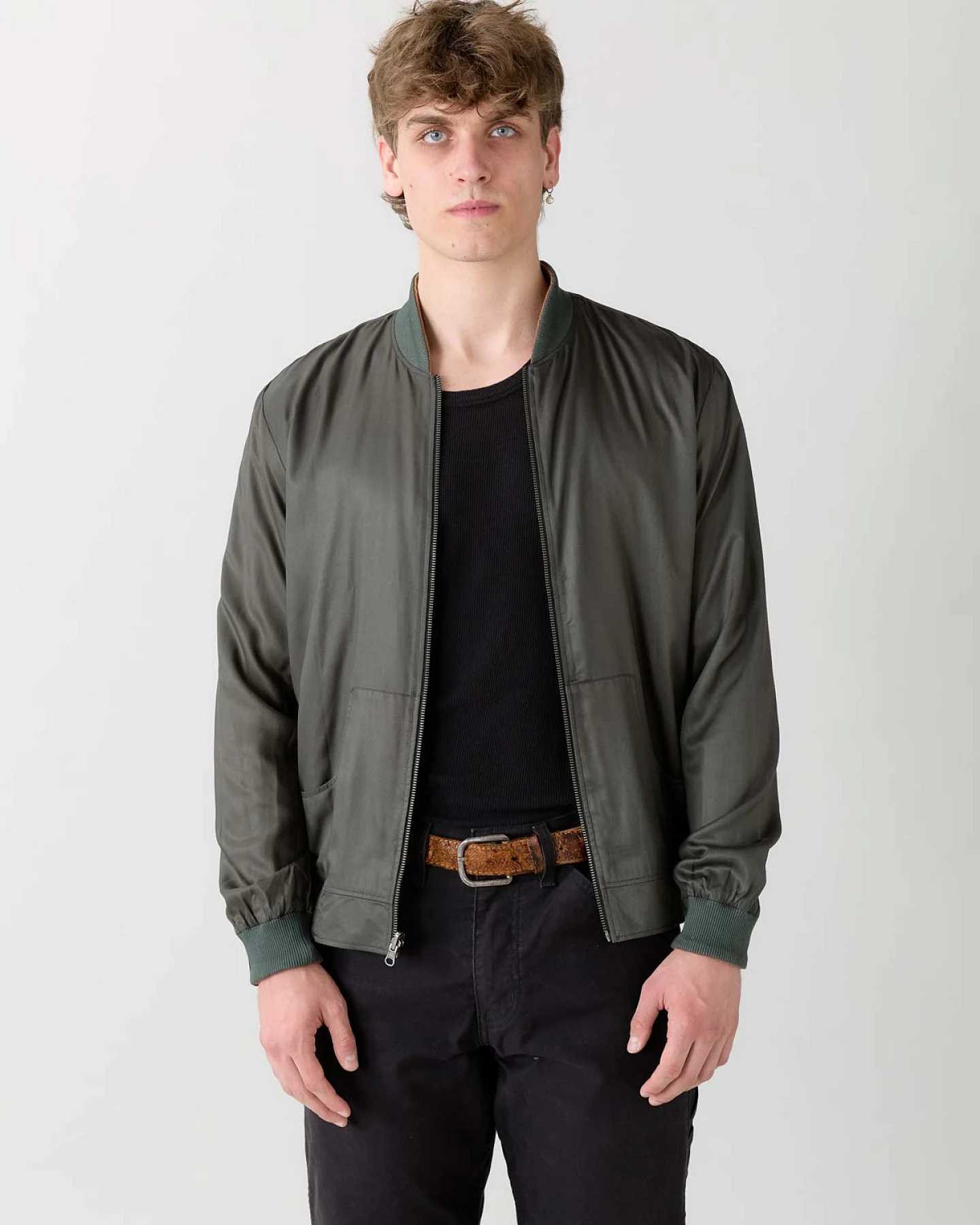 Yahmo Herren vegan Jacke Bomber Reversible Laslo Nouveau/Pine – Ansicht 2