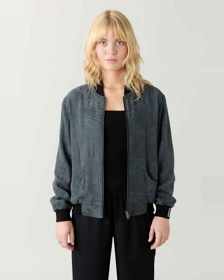 Yahmo Damen vegan Jacke Bomber Reversible Ruth Eclipse/Schwarz