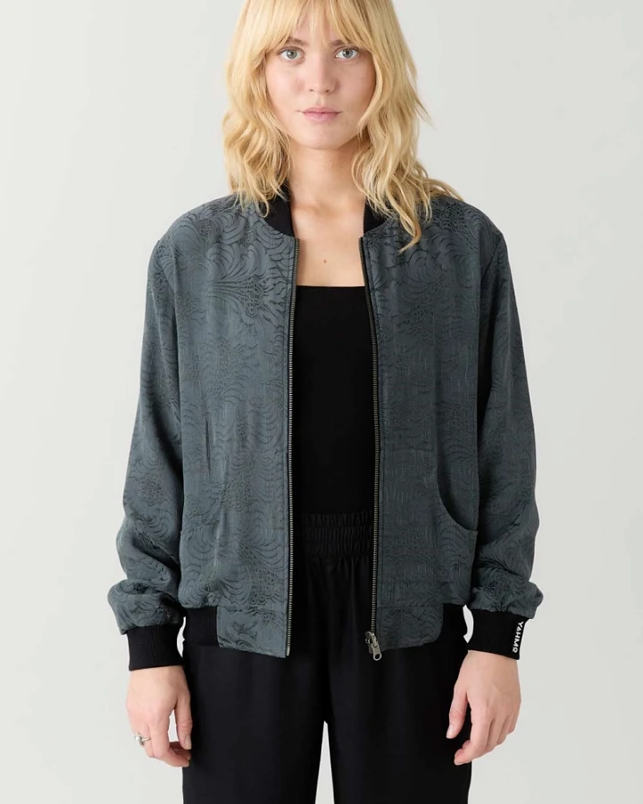 Yahmo Damen vegan Jacke Bomber Reversible Ruth Eclipse/Schwarz