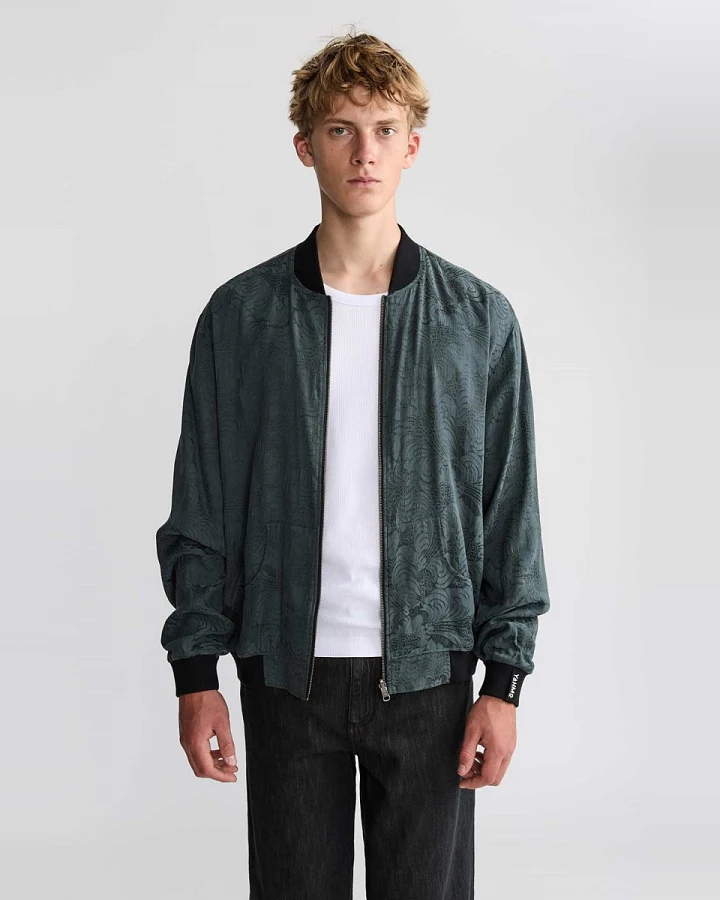 Yahmo Herren vegan Jacke Bomber Reversible Laslo Eclipse/Schwarz