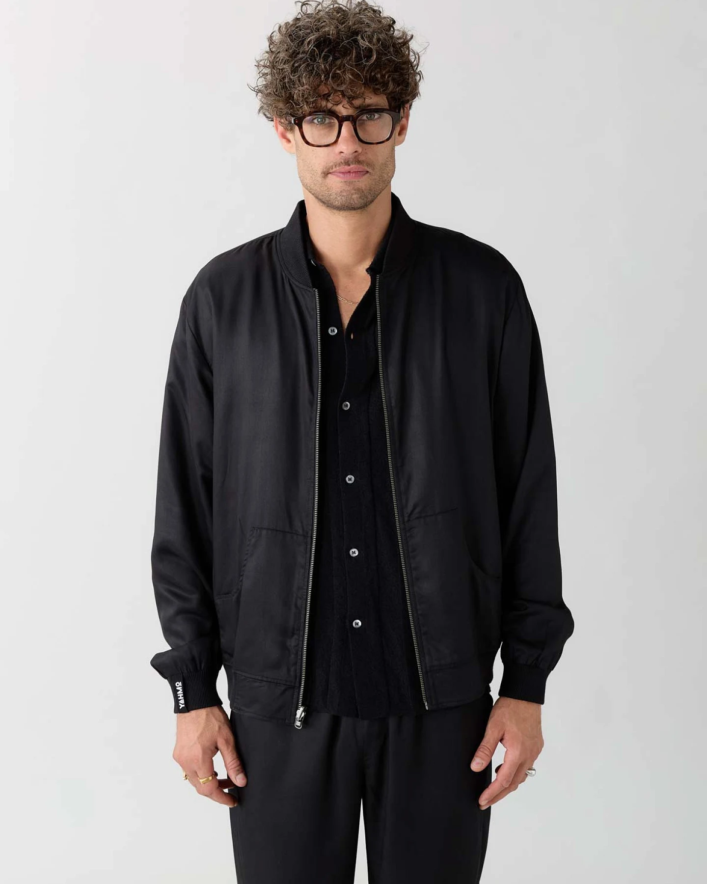 Yahmo Herren vegan Jacke Bomber Reversible Laslo Sandelholz/Schwarz – Ansicht 2