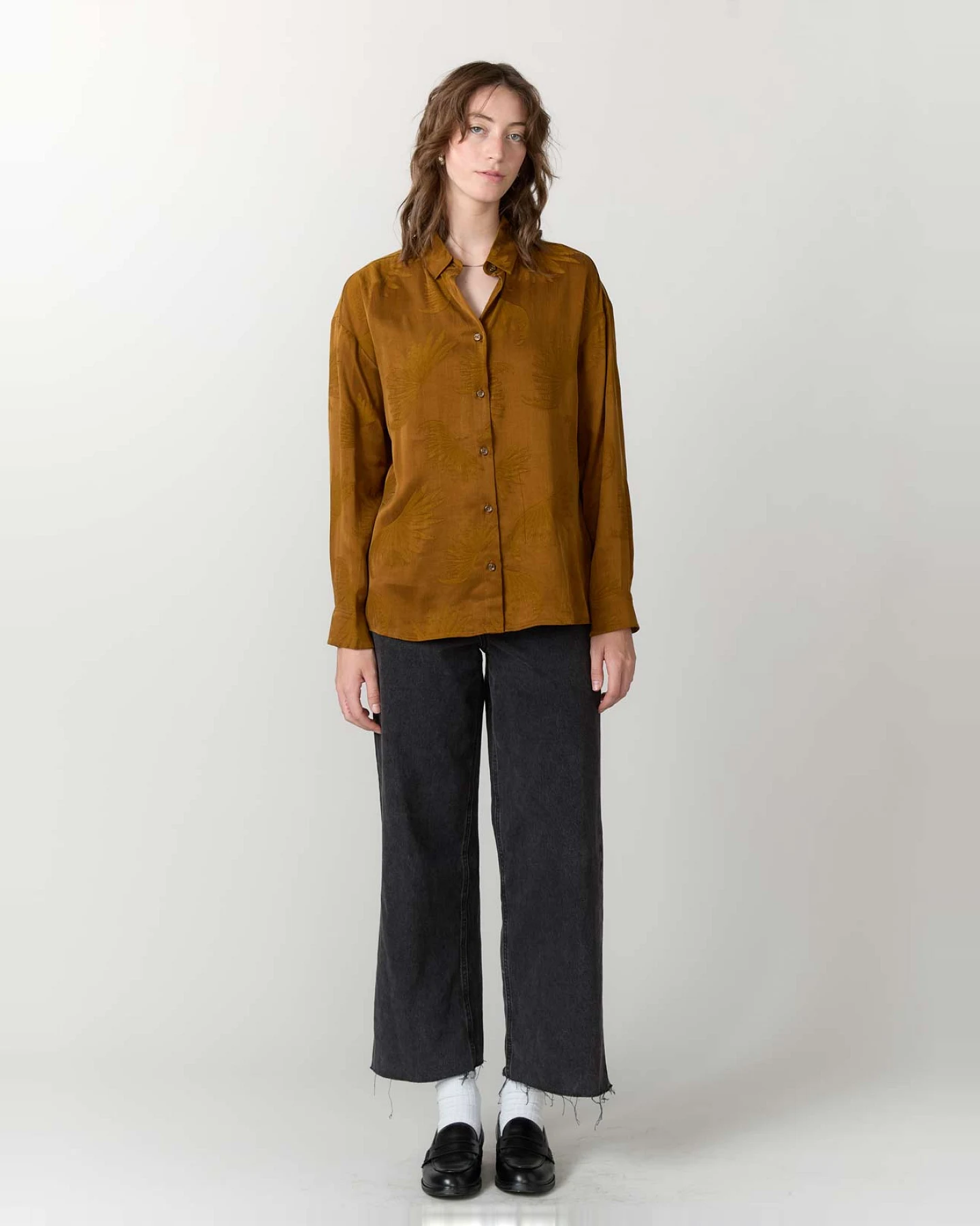 Yahmo Damen vegan Hemd Mona Sandelholz Braun – Ansicht 2