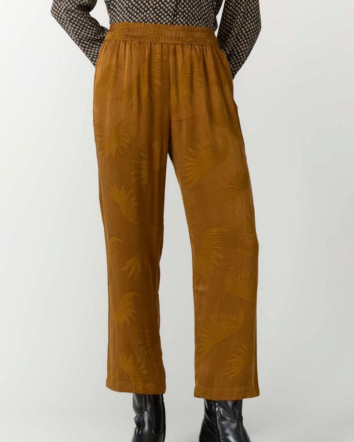 Yahmo Damen vegan Hose Hilde Sandelholz Braun