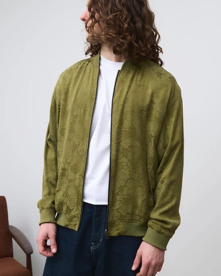 Yahmo Herren vegan Jacke Bomber Reversible Fred Moss/Schwarz
