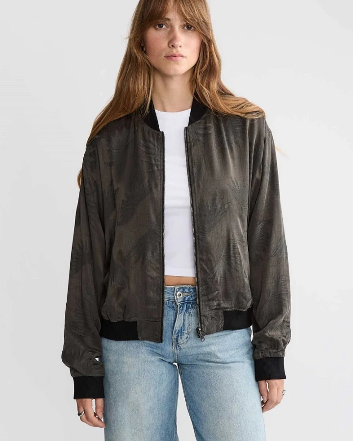 Yahmo Damen vegan Jacke Bomber Reversible Lene Onyx/Schwarz