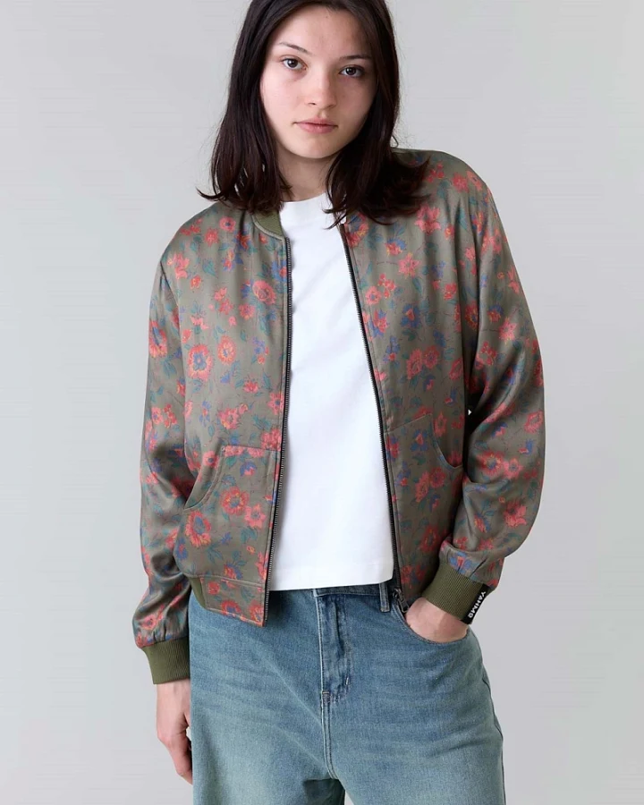 Yahmo Damen vegan Jacke Bomber Reversible Ruth Daydream/Olive
