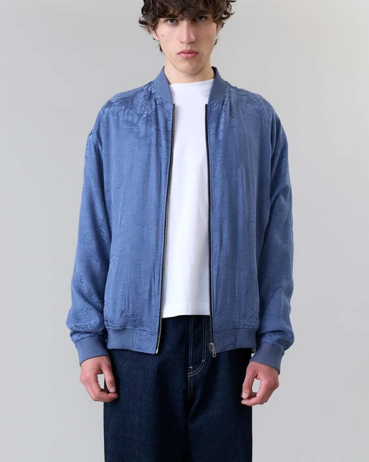 Yahmo Herren vegan Jacke Bomber Reversible Fred Zen Indigo/Blue