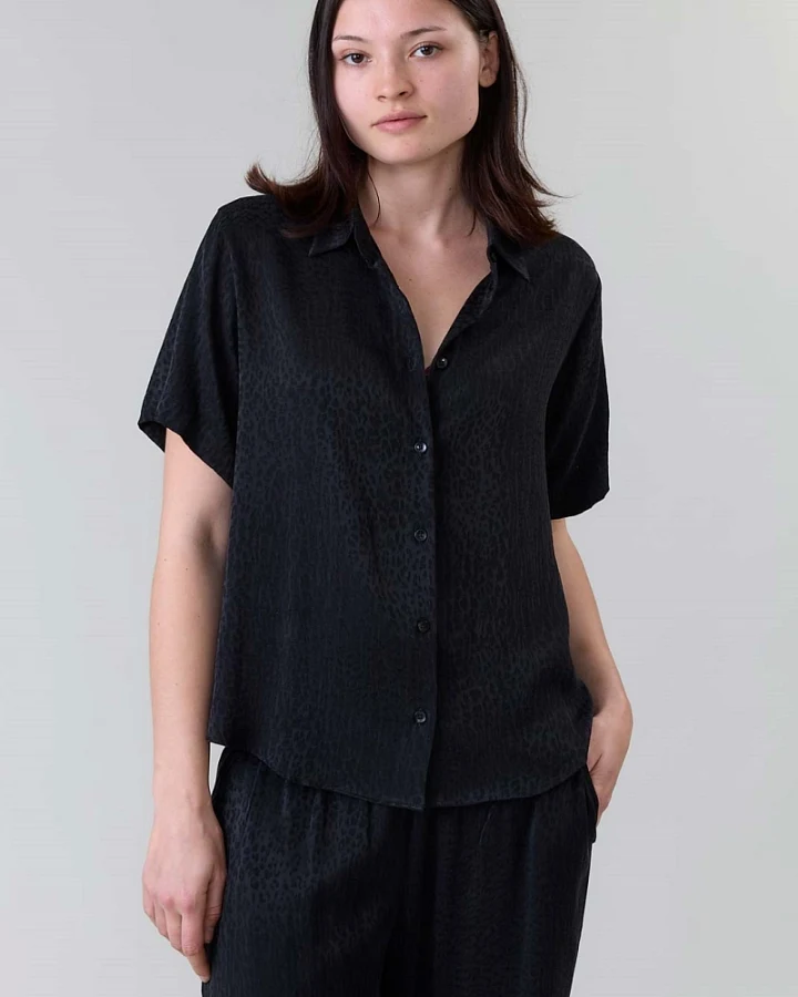 Yahmo Damen vegan Shirt Lotte Leo Schwarz